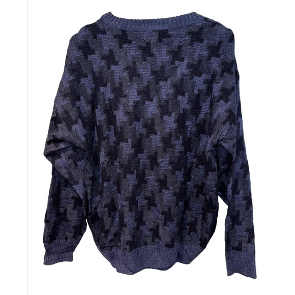 Jantzen Sweater Mens Large Geometric Long Sleeve Knit Classic Pullover VTG NWT - Picture 8 of 8
